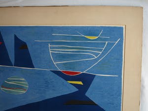 Gustave Singier - Litho, “Hemel en Zee” – Kunst-Schoolplaat uit 1954 – V.AE.V.O. - 45 x 65 cm kopen? Bied vanaf 1!