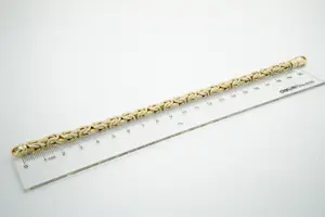 21 - Robuuste, vrijwel nieuwe 14 karaats geel-gouden "Konings" armband kopen? Bied vanaf 900!