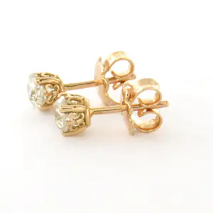 18k rosé gouden solitair oorknoppen met Bolsjewiek geslepen diamant tot. 0,84ct kopen? Bied vanaf 810!
