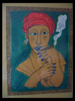 Corneille - Litho, Titel,"l'Afro-cubaine verte". kopen? Bied vanaf 225!