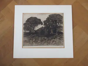 Willem de Zwart - Boerderij in Dekkersduin - Ets 1885 kopen? Bied vanaf 70!