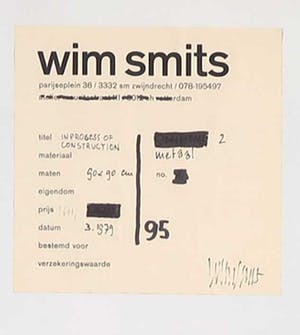 Wim Smits - Metaal, In Prosess of Construction kopen? Bied vanaf 250!