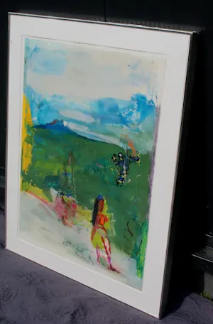 Pieter Defesche - Ingelijste gemengde techniek: Ramatonga - 1973 kopen? Bied vanaf 499!