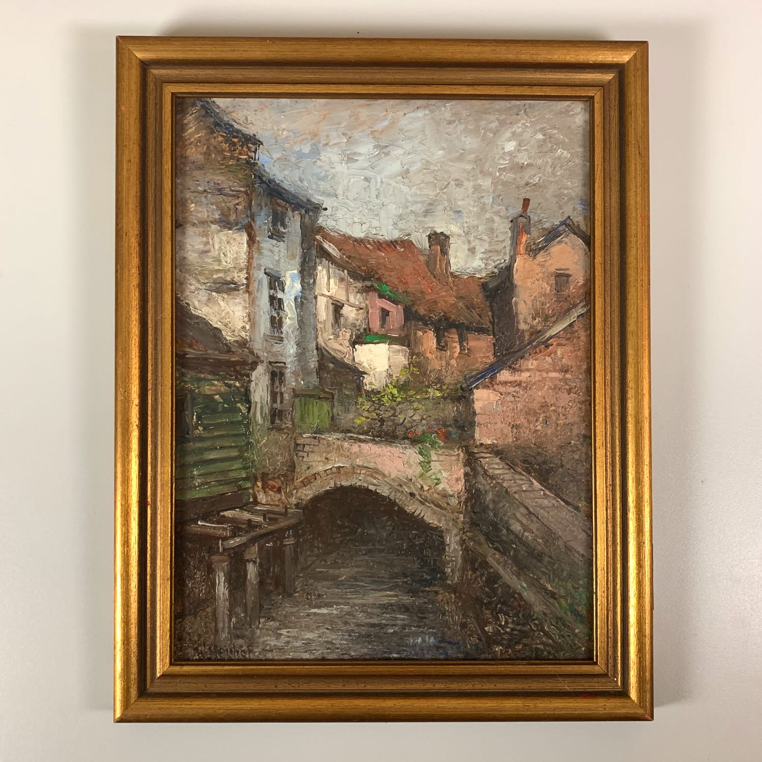 Walter Neuhof - Stadsgezicht met watergang verkocht voor € 60!