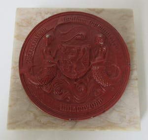 Niet of onleesbaar gesigneerd - Replica van een lakzegel van de stad Zierikzee uit 1425 kopen? Bied vanaf 1!