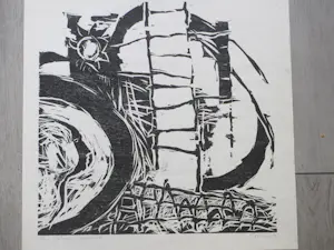 Stavros Kotsiréas - Verwachting II - Houtsnede kopen? Bied vanaf 80!