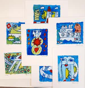 Hannes Kuiper - Serie van 7 verkocht voor € 20!