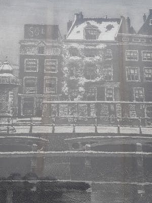 Tinus de Jongh - Stadsgezicht in de sneeuw (Amsterdam) kopen? Bied vanaf 40!