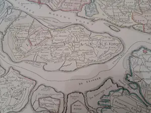 Isaac Tirion - Kaart Zuidelijk deel Voorne-Putten en omstreken 1718 kaufen? Bieten Sie von 150!