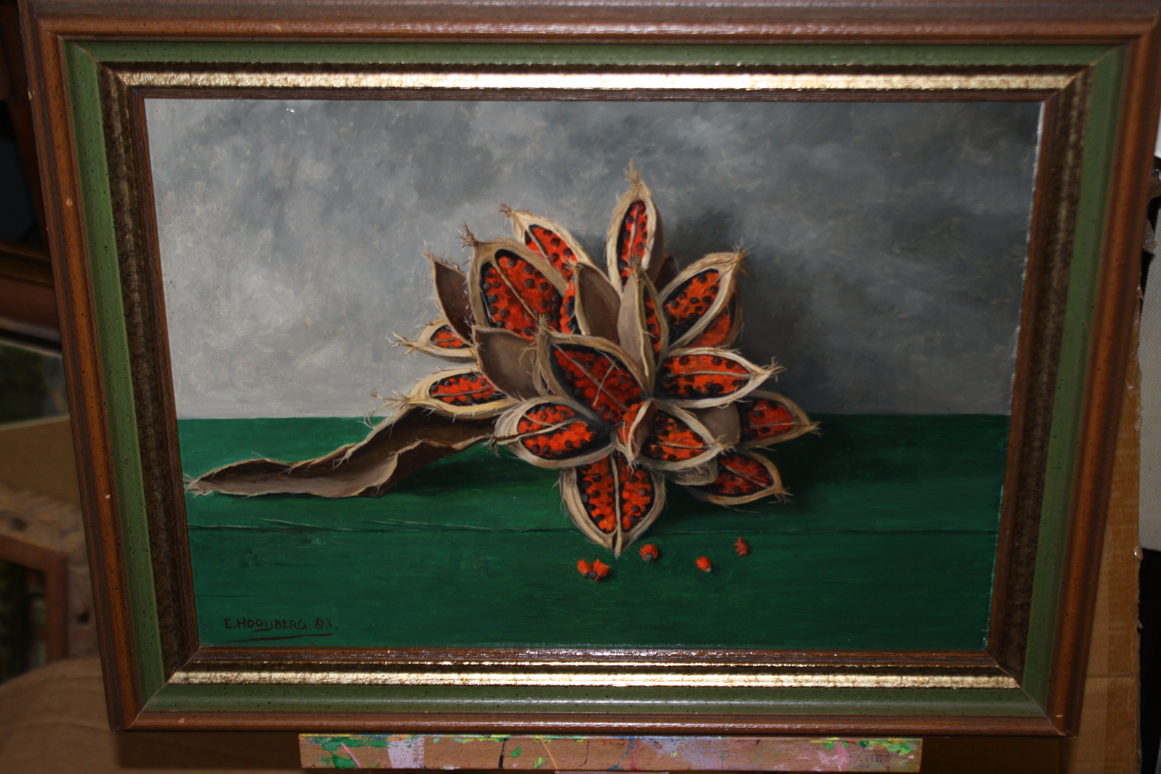 Elbert Hooijberg - stilleven rode zaden kopen? Bied vanaf 149!