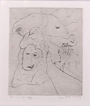 Henk Visch - Ets, De weg.. nr. 3 - Ingelijst kopen? Bied vanaf 1!