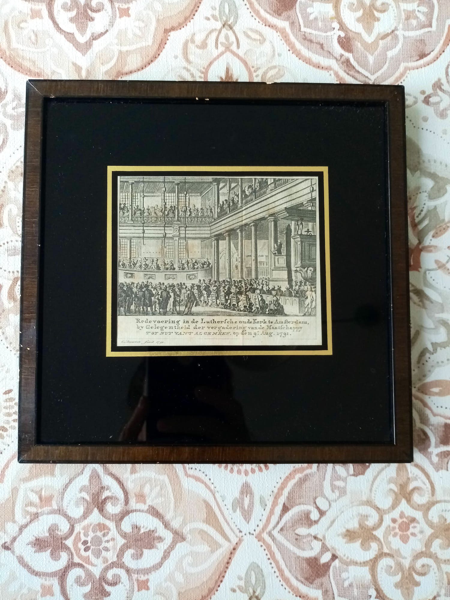 Cornelis Brouwer - Lutersche Kerk 9 aug 1791 "De Maatschappij tot Nut van't Algemeen" verkocht voor € 1!