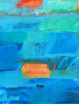 Henk de Vries - acryl op papier - 1990 verkocht voor € 75!