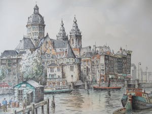 Niet of onleesbaar gesigneerd - Amsterdam Prins Hendrikkade kopen? Bied vanaf 10!