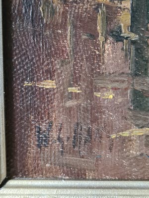 Niet of onleesbaar gesigneerd - Dorp aan een riviertje kopen? Bied vanaf 1!