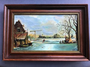 Niet of onleesbaar gesigneerd - Winterlandschap kopen? Bied vanaf 1!