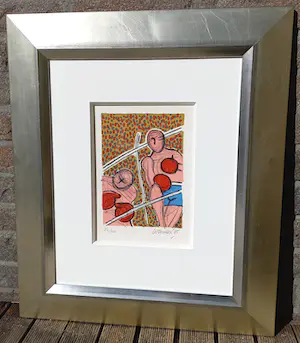 Corneille - Combat sur la lune, litho (prachtig ingelijst) kopen? Bied vanaf 295!