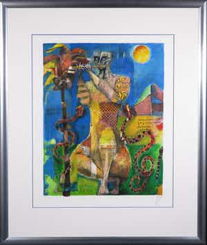 Astrid Engels - Litho, Adam's Song - Ingelijst verkocht voor € 50!