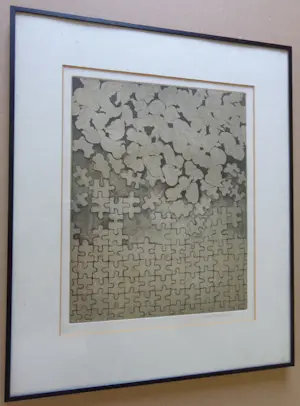 Ada Breedveld - BABY-PUZZEL (STIJL M.C. ESCHER) / KLEURETS / 45x38cm / KADER / SIG / 1981 kopen? Bied vanaf 10!