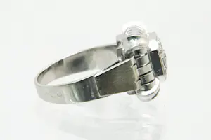 63 - Exclusieve 18Kt goud & diamanten ring - brilliant en achtkant - 0.30ct kopen? Bied vanaf 480!