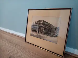 Niet of onleesbaar gesigneerd - Prachtige tekening Staatsopera Wenen kopen? Bied vanaf 1!