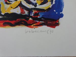 Theo Wolvecamp - LYRISCHE ABSTRACTIE / KLEURZEEFDRUK / 63x73cm / SIG / 1990 kopen? Bied vanaf 75!