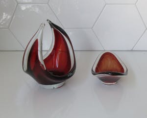 Per Lutken - Kastrup-Holmegaard - Twee vrijgevormde schalen - Glas kopen? Bied vanaf 48!