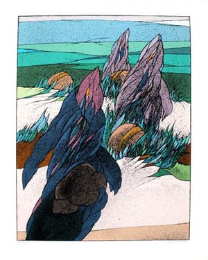 Wolff Buchholz - Lithografie + een gratis zeefdruk: Laufende Figuren, Figuren kopen? Bied vanaf 22!