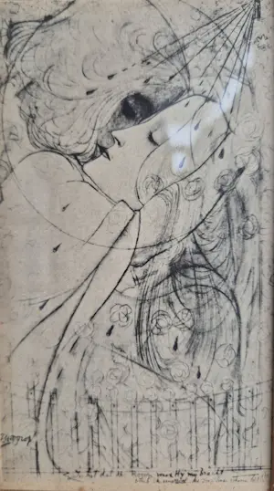 Jan Toorop - Elegante Art Nouveau afdruk naar Jan Toorop – symbolistische vrouw – ingelijst kopen? Bied vanaf 25!