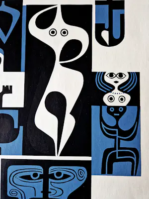 Jaroslav Svab - bekend Tsjechisch graficus - 1967 - kleuren linosnede "Orchestrion" potloodges. kopen? Bied vanaf 38!