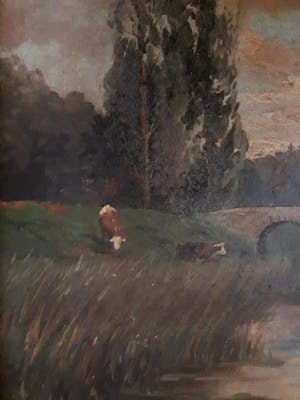 Charles Paul Gruppe - Koeien in landschap. kopen? Bied vanaf 99!