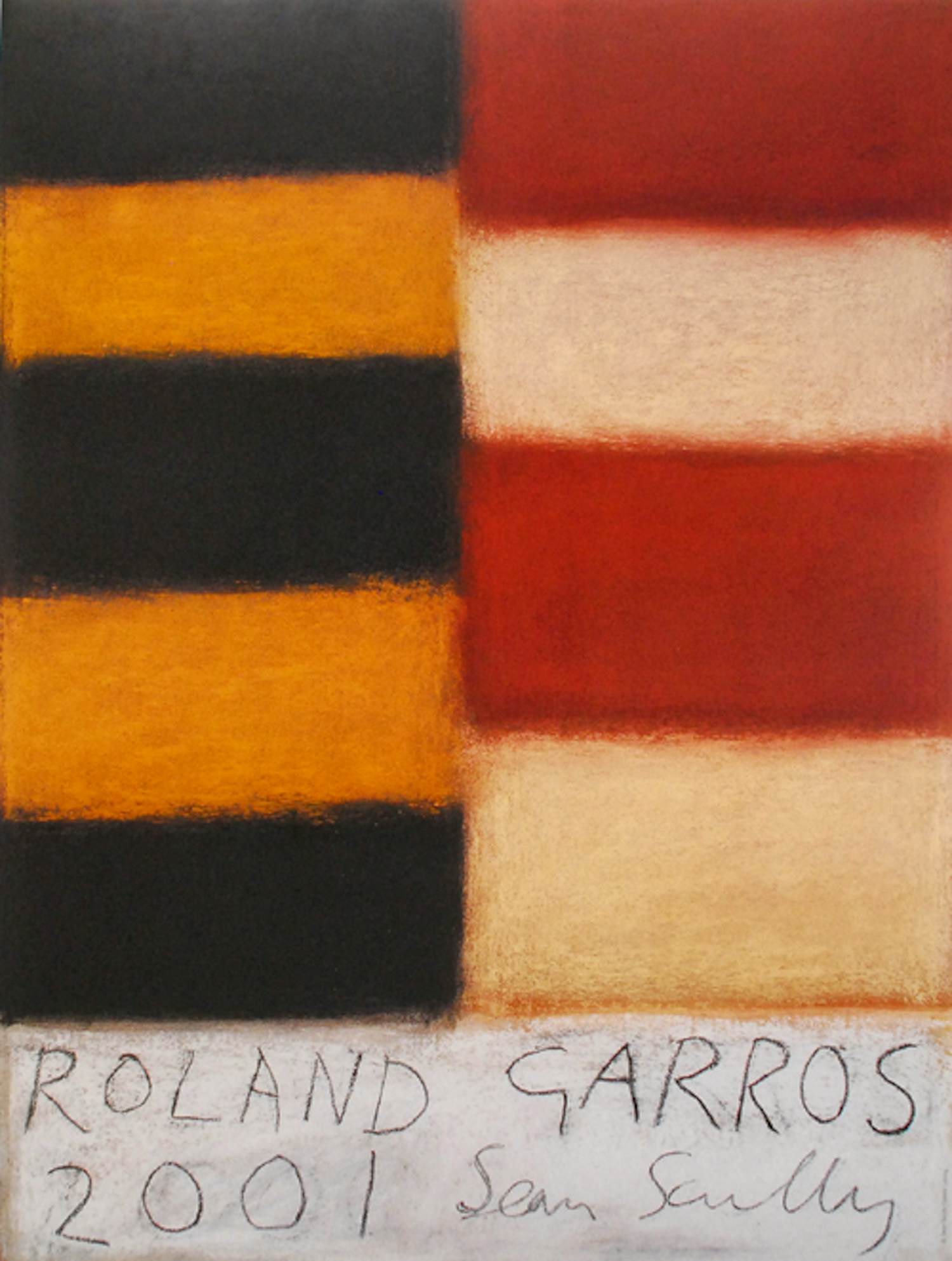 Sean Scully - Kleurenoffset-litho Affiche: ROLAND GARROS 2001 kopen? Bied vanaf 45!