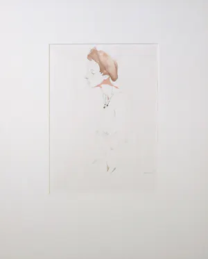 Ed Valk - Potlood en aquarel, Tulband kopen? Bied vanaf 1!