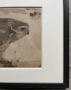 Jan Mankes - Originele Heliogravure Roofvogel op Tak 1923 kaufen? Bieten Sie von 165!