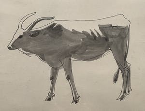 Charles Eyck - Aquarel/tekening | 'Studieschets' | (Uniek werk) kopen? Bied vanaf 1!