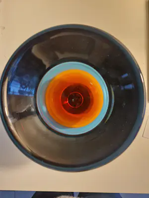 Siem van der Marel - Zwaar glazen rood blauwe vaas kopen? Bied vanaf 80!