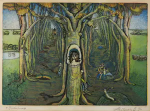 Rob Clous - Kleurets op papier, Moederboom - Ingelijst kopen? Bied vanaf 50!