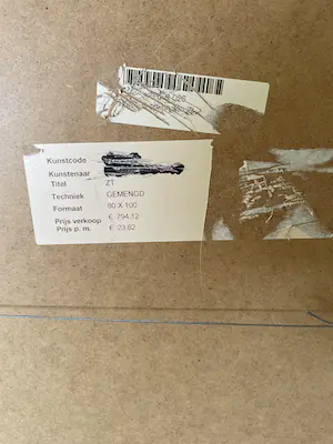 Niet of onleesbaar gesigneerd - Gemengde techniek op papier - Zonder titel - Ingelijst (Groot) kopen? Bied vanaf 1!
