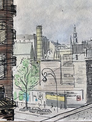 Rupert van der Linden - Blik op de Munttoren Amsterdam kopen? Bied vanaf 35!