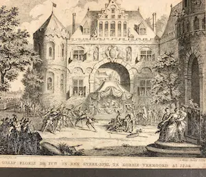 Simon Fokke - Graaf Floris de IV - Belegering Slot Hagestein kopen? Bied vanaf 10!