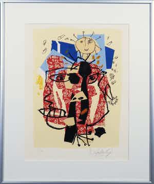 Kees Salentijn - Zeefdruk, Pan Comido I verkocht voor € 35!