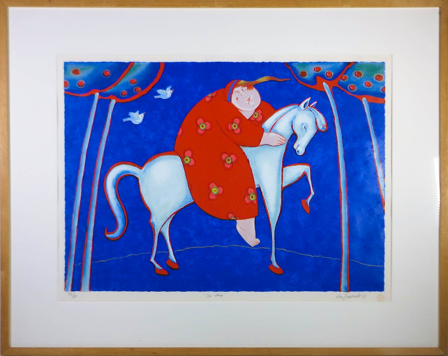 Ada Breedveld - Zeefdruk, Op Stap - Ingelijst kopen? Bied vanaf 60!