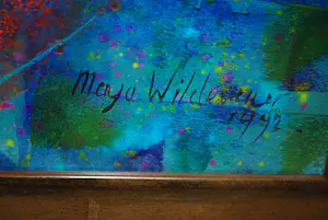 Buy Maya Wildevuur - olifantje - groot werk - in een kapitale lijst? Bid from 295!