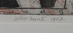 Wim Zurne - Ets, Zonder titel - Ingelijst kopen? Bied vanaf 40!