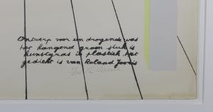 Roger Raveel - Litho, Ontwerp voor drogende was - Ingelijst kopen? Bied vanaf 450!