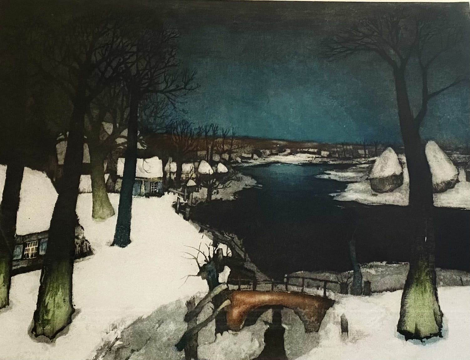 Roger Hebbelinck - Winterzicht op de Leie verkocht voor € 49!