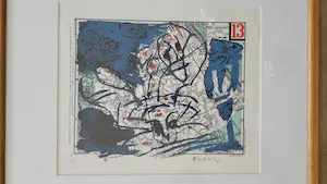 Pierre Alechinsky - Paris, Arrondissement 13 - ingelijste litho - 1983 - oplage 99 kopen? Bied vanaf 600!