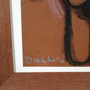 Ed Dukkers - oliepastel - Portret kaufen? Bieten Sie von 225!