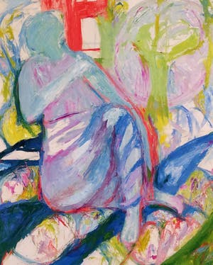 Martine Antonie - [ Röling ] Vrouw in landschap ( zonder titel ) kopen? Bied vanaf 290!