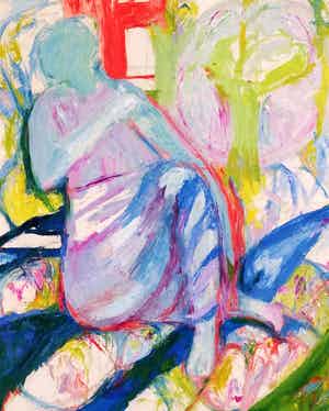 Martine Antonie - [ Röling ] Vrouw in landschap ( zonder titel ) verkocht voor € 290!